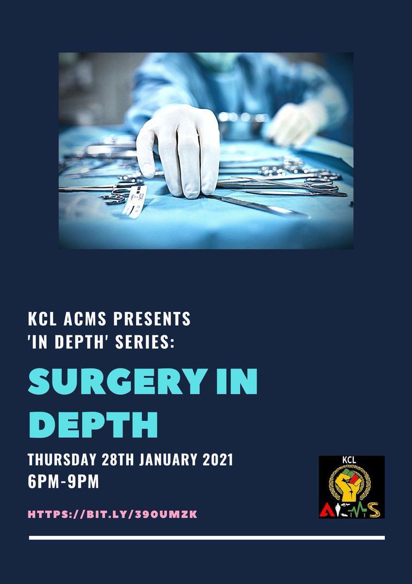 Our first event of 2021 is nearly here 🎉

Surgery In Depth is coming up next week on the 28th.

More information about our speakers will be available soon so keep your eyes peeled!

#MedTwitter #MedStudentTwitter #surgery