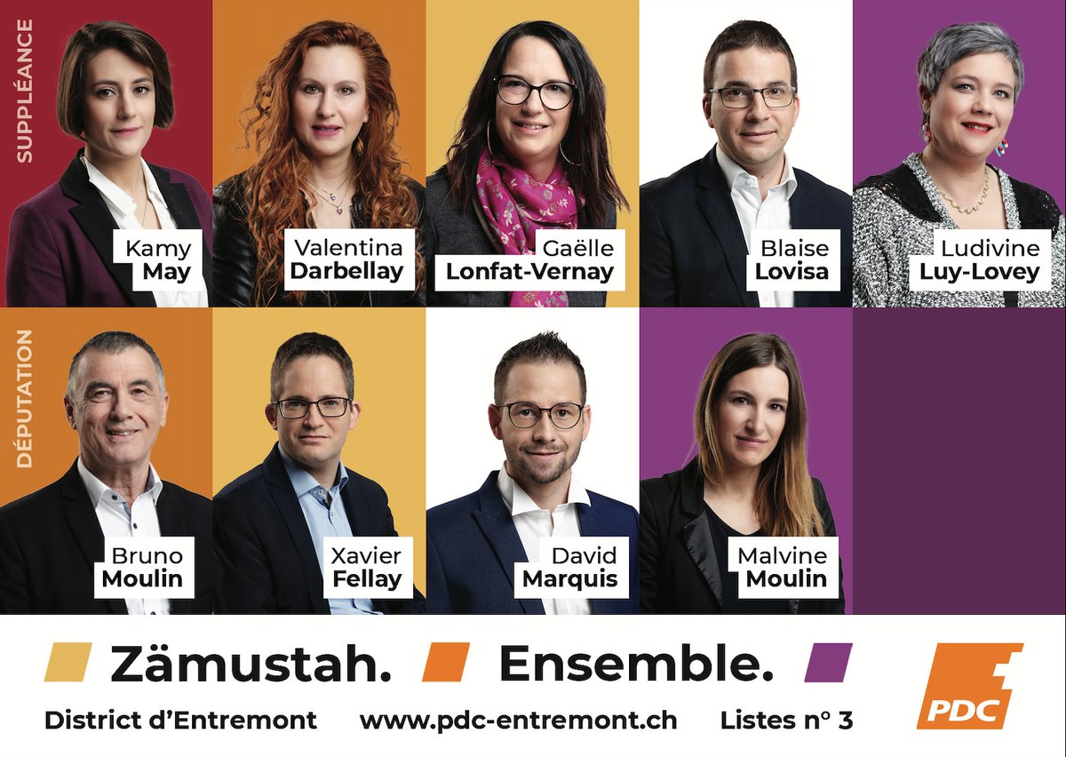 xfellay's tweet photo. C'est parti pour une campagne intense (et très étrange, covid oblige) pour le Grand Conseil... Résultats le 7 mars !
#PDCVr #liste3
#Ensemble #Entremont #gcvs https://t.co/SyTe9BUCKP