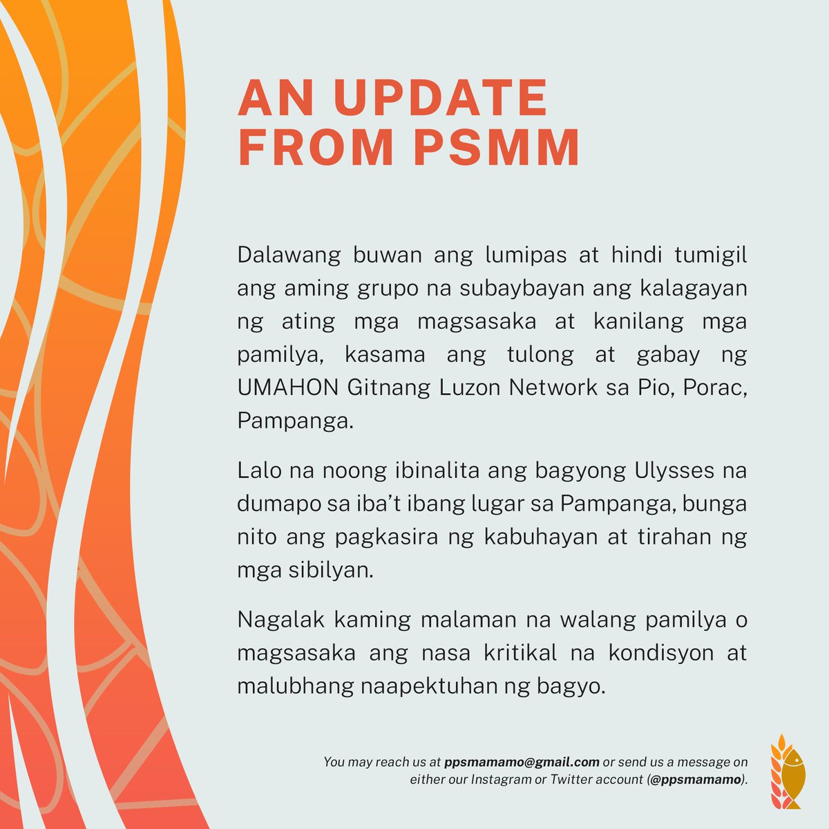 ppsmamamo's tweet photo. Sa kabila ng mga nangyaring sakuna, kumusta na nga ba ang ating mga benepisyaryo?

#StandWithFarmers
#ParaSaMAMAMO🇵🇭 https://t.co/wGDmWGi7wq
