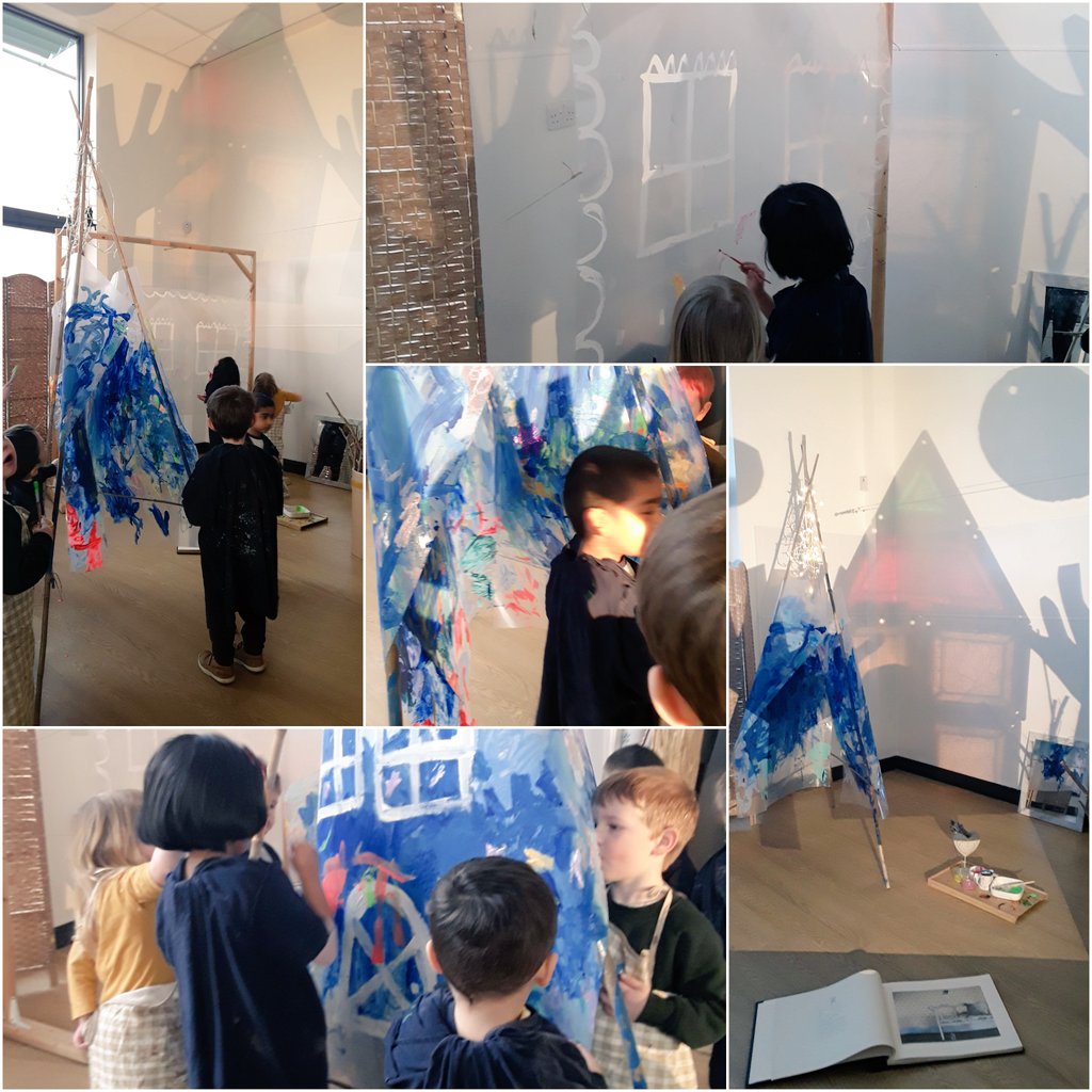AshbridgeMaxy's tweet photo. Our Dream House! "I am your neighbour my name is Holly" "I want a home in Canada" "I am painting my house beautiful" "my wallpaper will be pink & pretty" "I want a huge house with shovels to dig" #atelier #EYFS #Languageenhancement #preshoolersdreams @NDNAtalk https://t.co/38AFv6cHe8