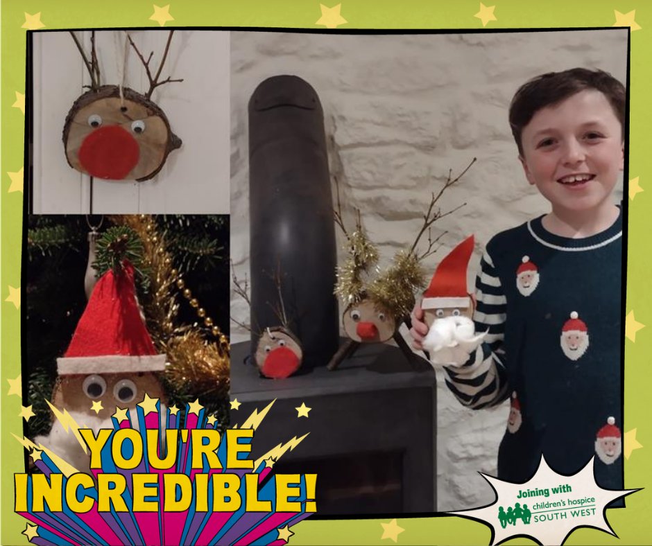 CHSW's tweet photo. 11-year old Tommi from Blagdon raised £470 for us by making and selling Christmas decs. What an incredible young fundraiser! 

Mum, Amy, said: We have close friends that were grateful for the help and support CHSW gave to them a few years ago so we were very happy to help.” https://t.co/ylCZLu3kFw