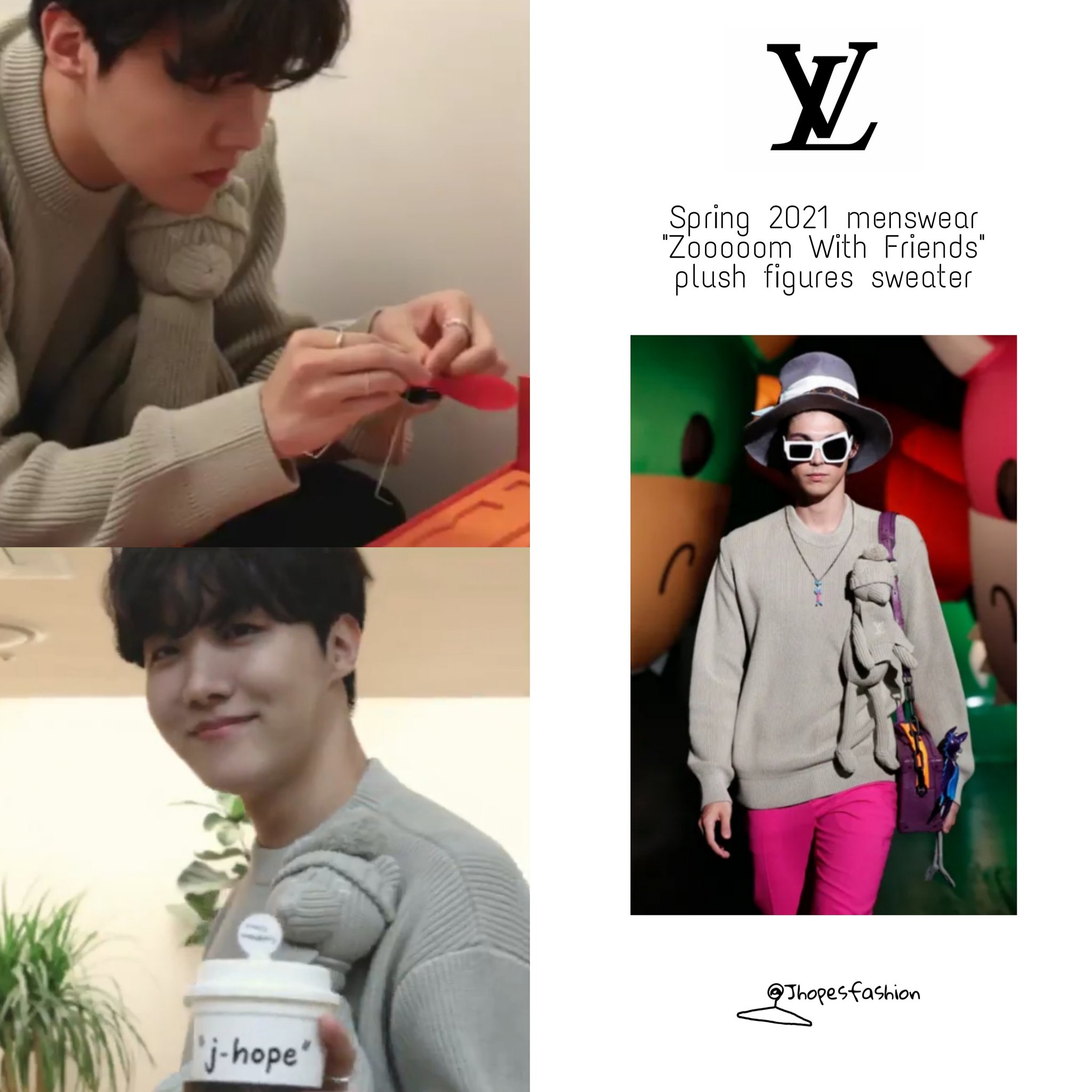 Bangtan Style⁷ (slow) on X: Twitter Post 210424 Hobi wears LOUIS VUITTON Monogram  Boyhood Puffer Leather Gillet ($7350). #JHOPE @BTS_twt   / X