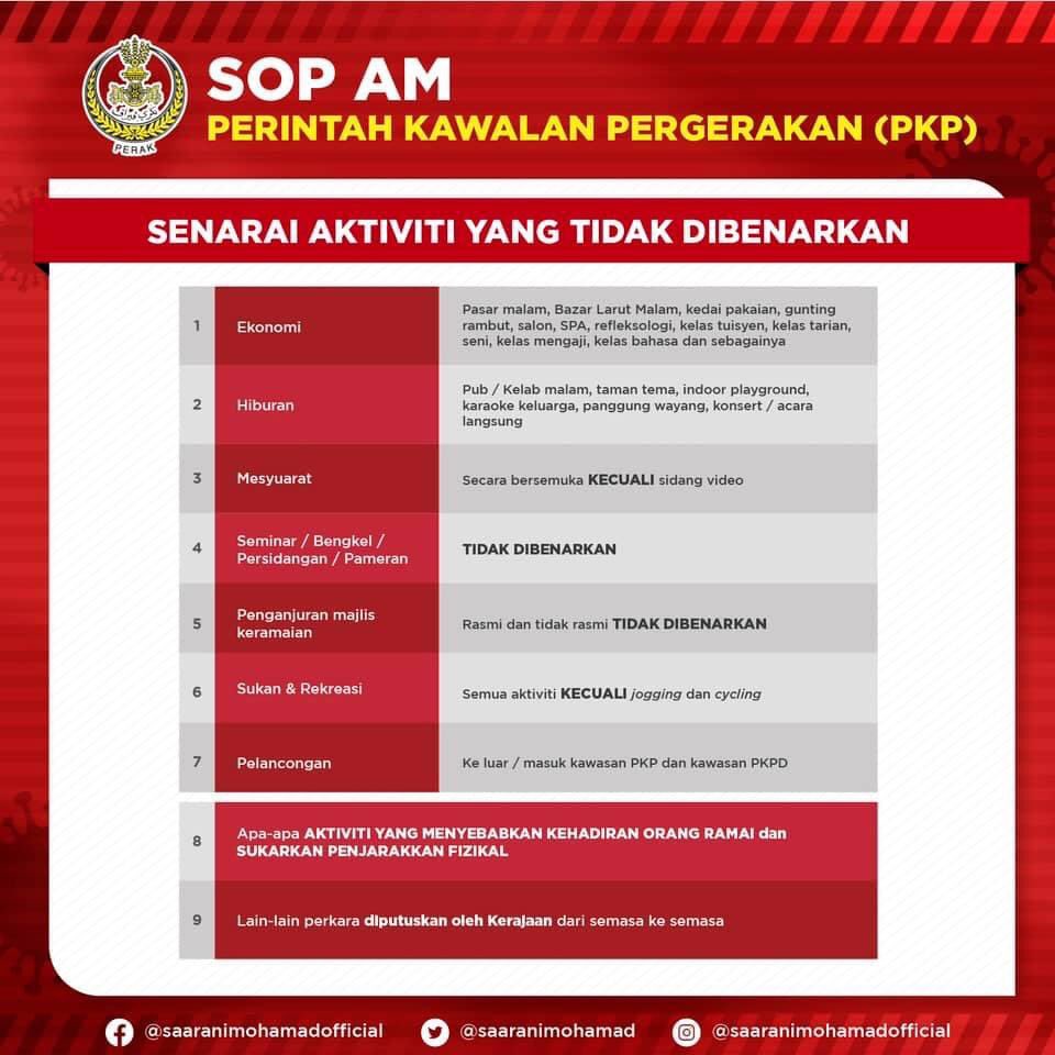 Uzivatel Perak Press Na Twitteru Sop Pkp Di Perak Bermula Malam Ini Pelaksanaan Perintah Kawalan Pergerakan Pkp Yang Melibatkan Hampir Seluruh Negara Termasuk Perak Https T Co 2qbulr5bdn