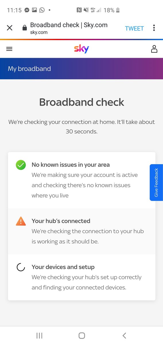 ChelseaaJade's tweet photo. @SkyHelpTeam what's going on!?! 2 days of connection dropping and lasting no longer than 2 minutes! #skybroadband #downdetector #wfhlife https://t.co/ghQKOyfM3Q