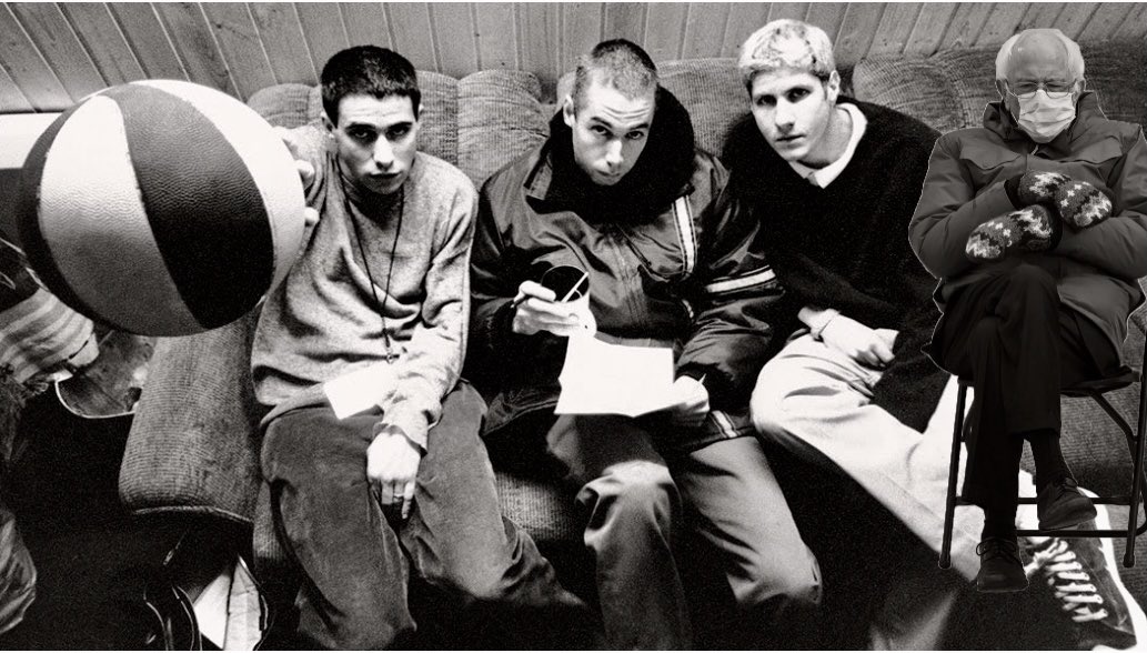 AdamElHagar's tweet photo. I had to...@beastieboys @SenSanders #BeastieBoys #BernieSanders #checkyourhead https://t.co/bzqVjiXR09