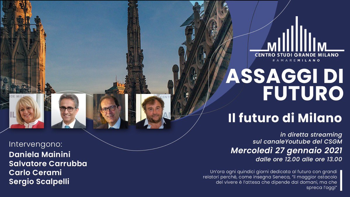 Parliamo del futuro di Milano ? Il 27 alle 12 canale you tube csgm con ⁦<a href="/SScalpelli/">sergio scalpelli</a>⁩ ⁦<a href="/CarloCerami/">Carlo Cerami</a>⁩ e ⁦Salvatore Carrubba