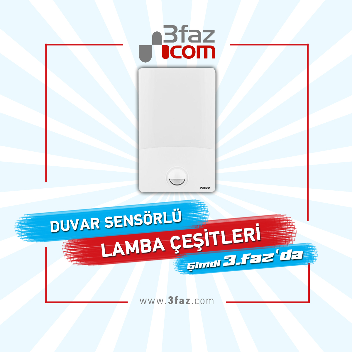 Sensörlü lamba satın almak için doğru tercih. #LED #sensörlülamba #duvaraplik #nade #pelsan #elektrikçi #elektrikmalzemesi #ledampul 3faz.com/duvar-armatur-…