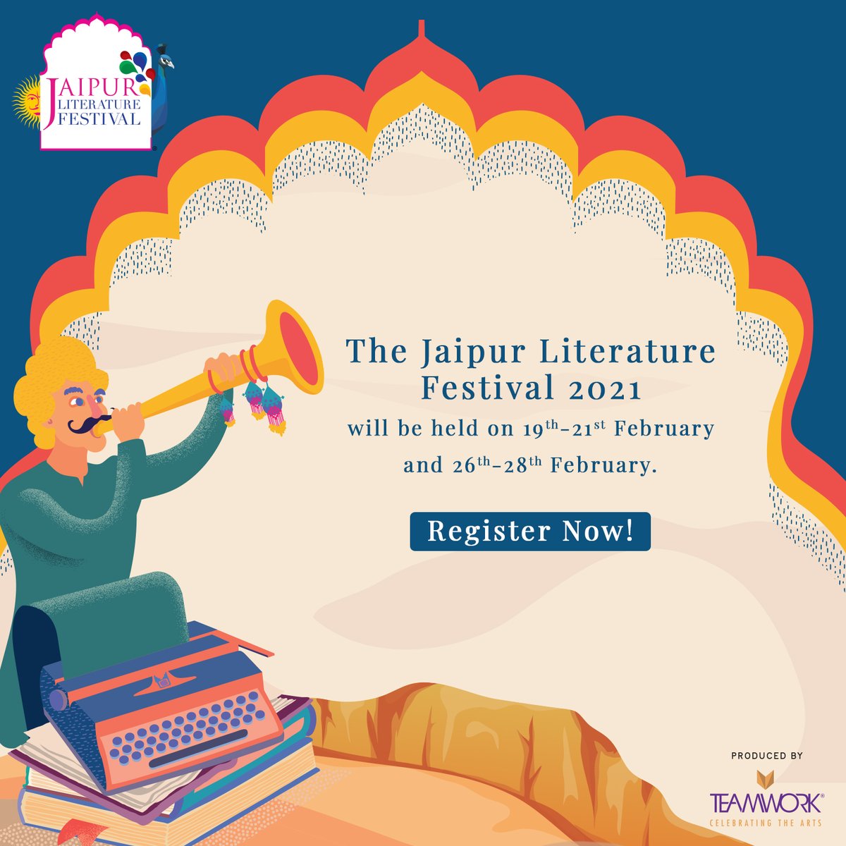 The much-awaited programme of the upcoming #JaipurLiteratureFestival2021 is now live on our website jaipurliteraturefestival.org. 

Register yourself for the digital avatar of the 'greatest literary show on Earth!’ Visit: bit.ly/JLFRegister2021