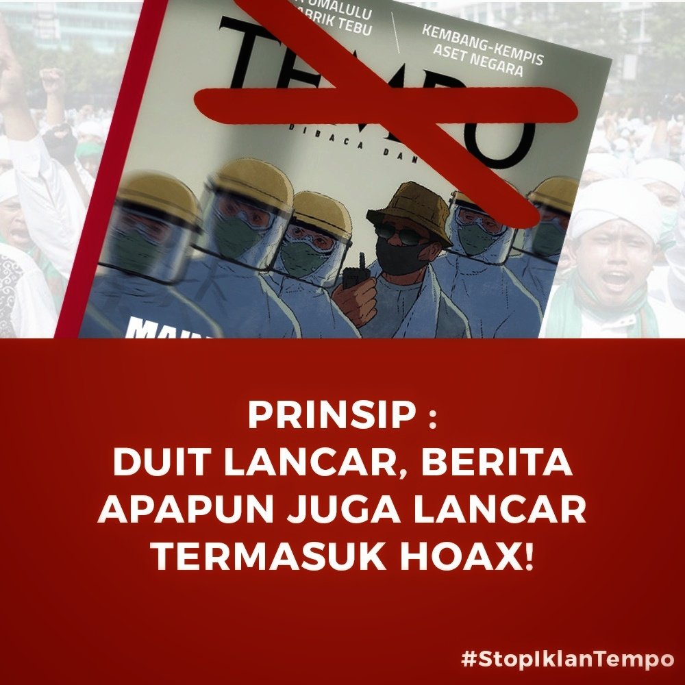 SumarnoAji's tweet photo. #StopIklanTempo #StopIklanTempo... mandek https://t.co/1IdnaKe3yC