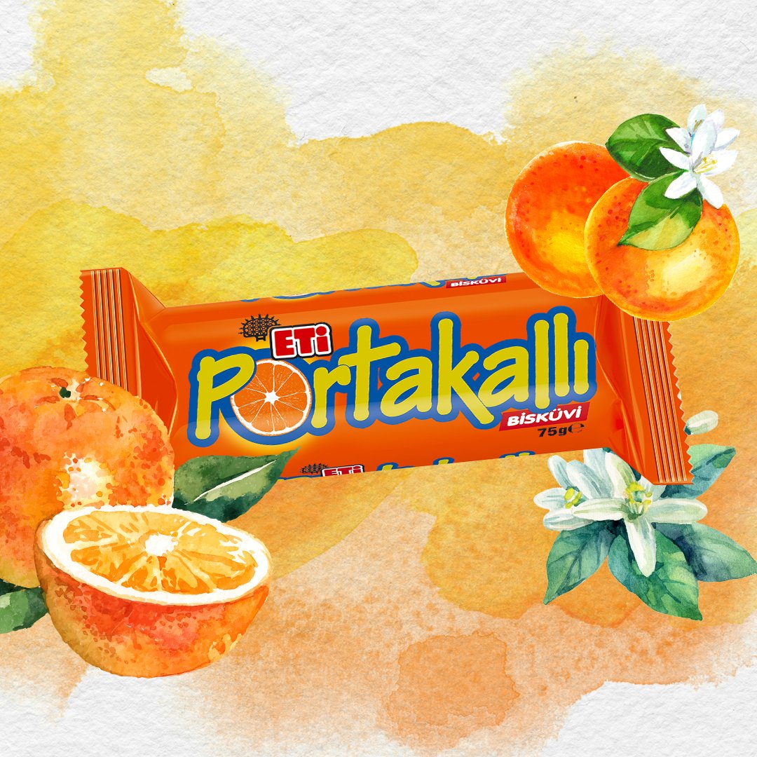 eti's tweet photo. Eti'nin özlenen klasik lezzetlerinden Portakallı bisküvi yeniden raflarda. 🍊🍊🍊 https://t.co/hQ4TqMEwwP