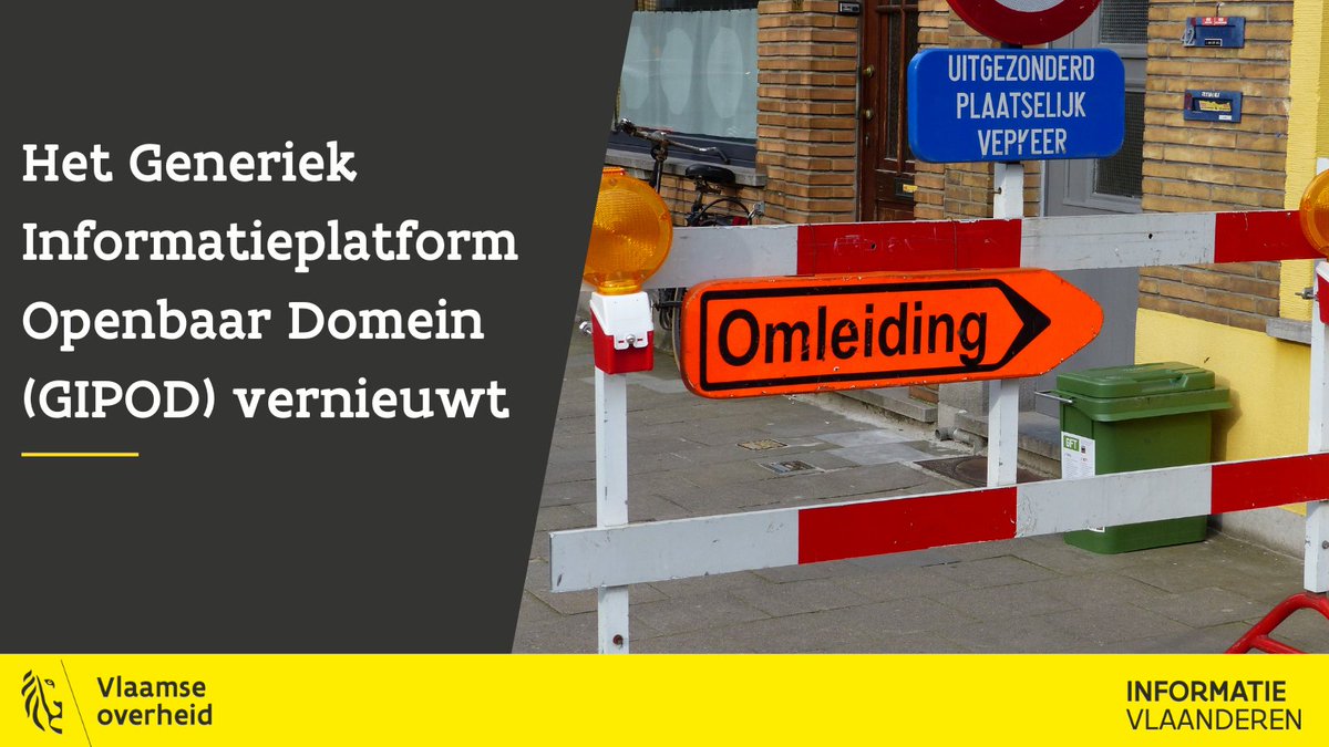 digi_vlaanderen's tweet photo. Er is een nieuwe versie van het #GIPOD. Informatie over werken, evenementen en andere activiteiten op het openbaar domein wordt nu nog makkelijker ingegeven en beheerd. We werken ook aan een betere ontsluiting van de GIPOD-gegevens als open data. https://t.co/nY9B6W0Jb2 https://t.co/UI9WcDqft2