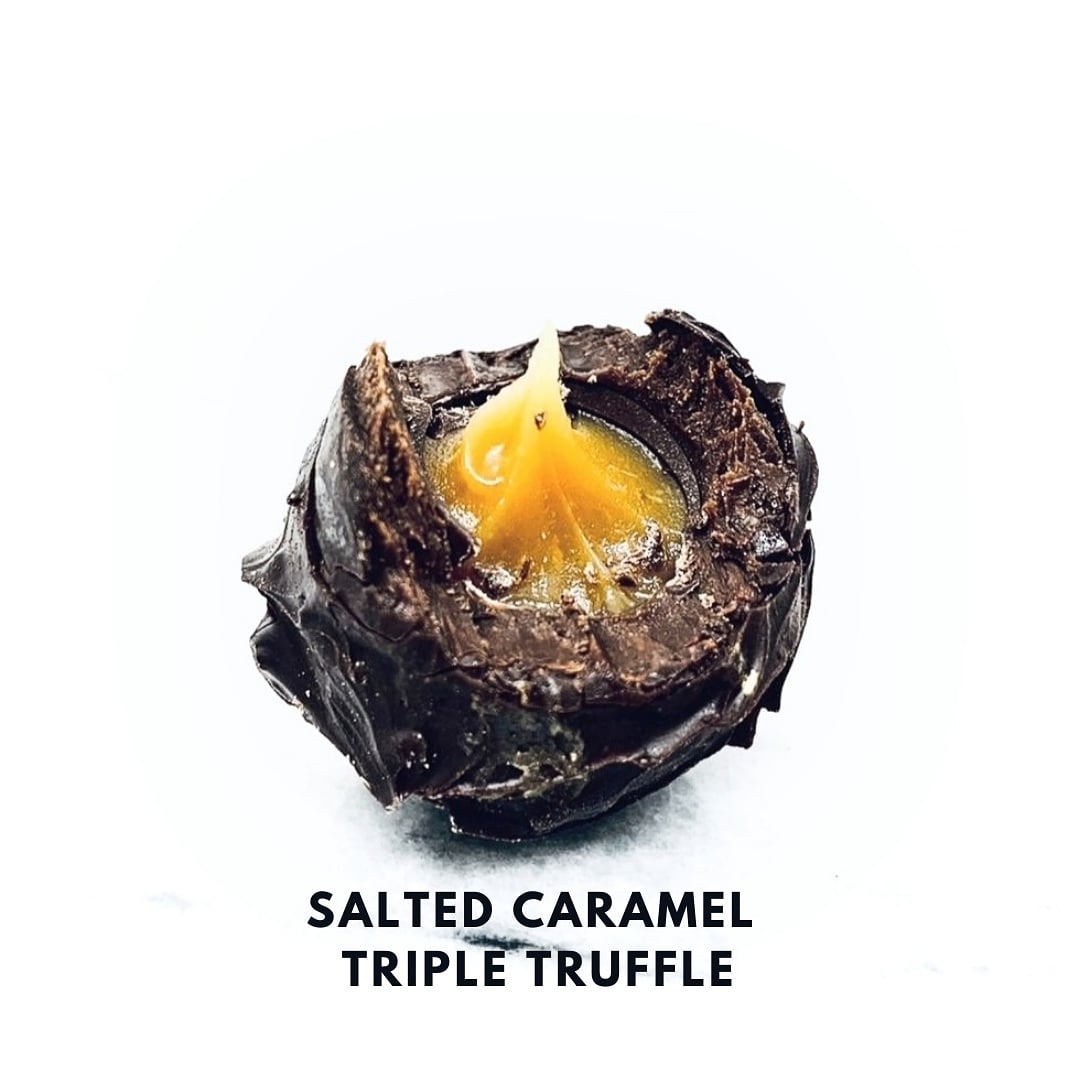 New origin combo for the much loved and original favourite Triple Truffle creation.

Salted Caramel Triple Truffle...
A rich sea salted caramel centre, wrapped in a Costa Rican and Peruvian chocolate ganache, enclosed in a crisp dark chocolate shell. 

jkfinechocolates.co.uk