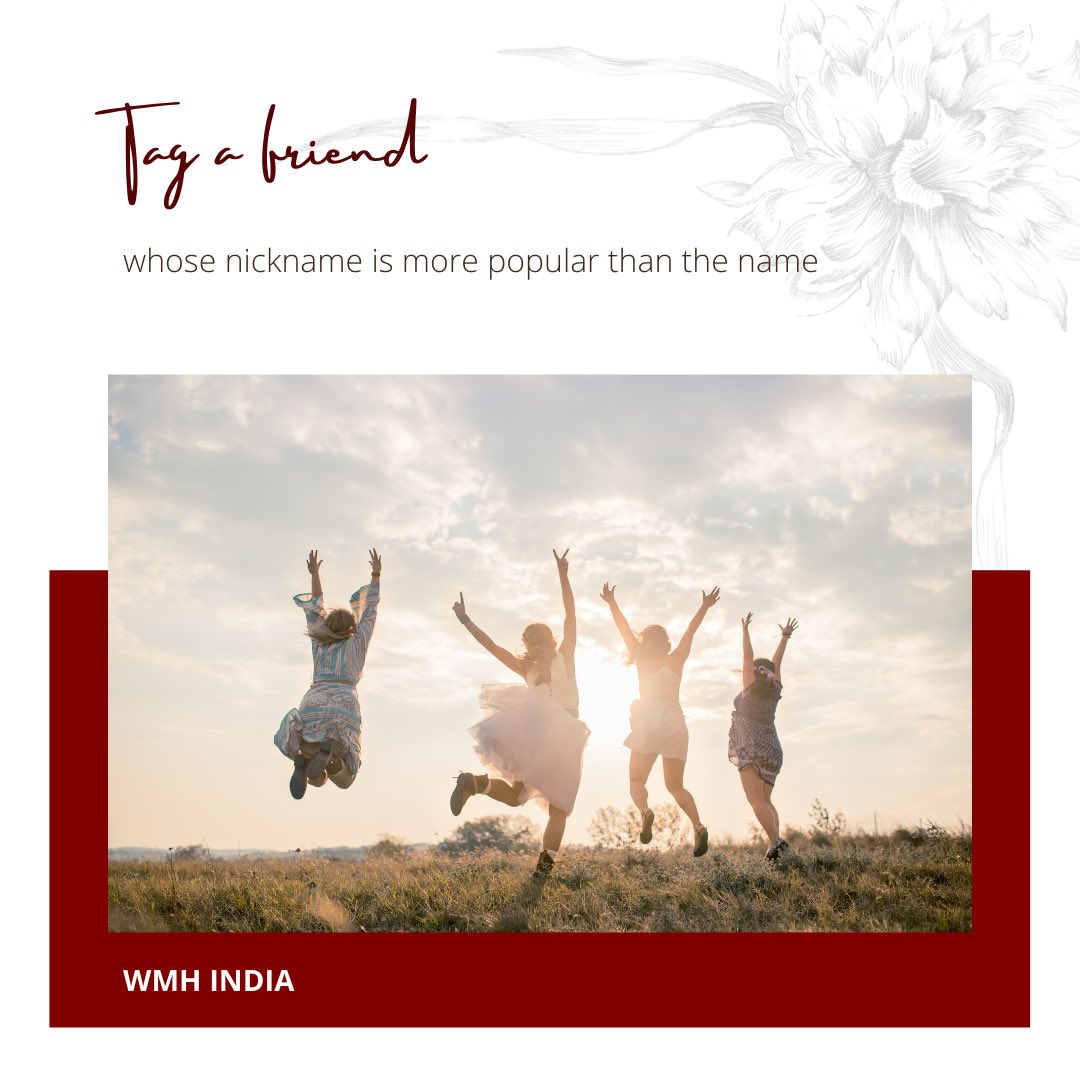 IndiaWmh's tweet photo. Tag a friend whose nickname is more popular than the name
#wednesday #wmhindia #Tagafriend #TagAFriendToLaugh #tagafriendforprayer #TagAFriends #tagafriendand #TagAFriendLikeThis https://t.co/LFEWPN1Id9