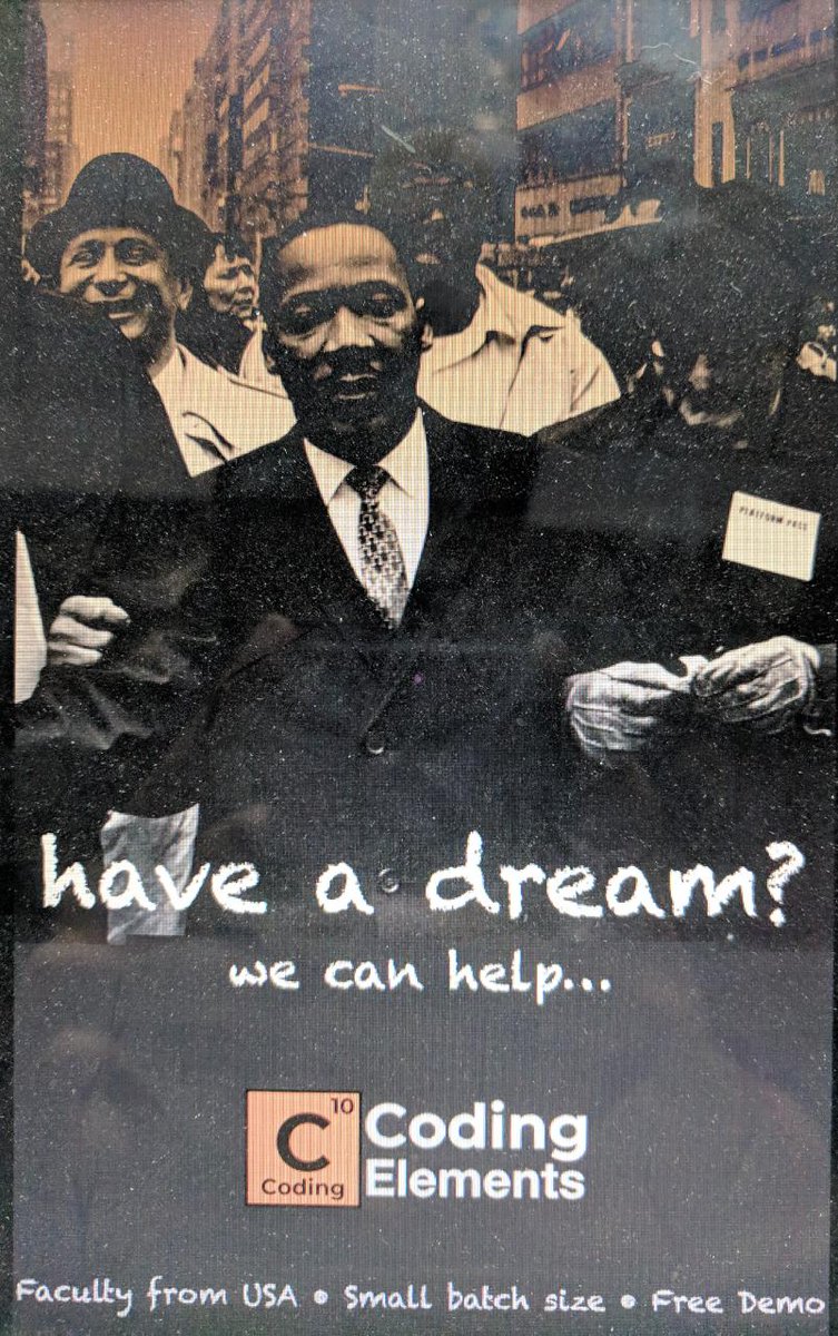 CodingElements's tweet image. Learn coding and advanced technologies like AI and Data Science at your pace online or live. 4-year access, highly qualified mentors, projects and interview questions.
This is the time to learn something new and make a difference in your career. bit.ly/3cbBlFF

#MLKDay