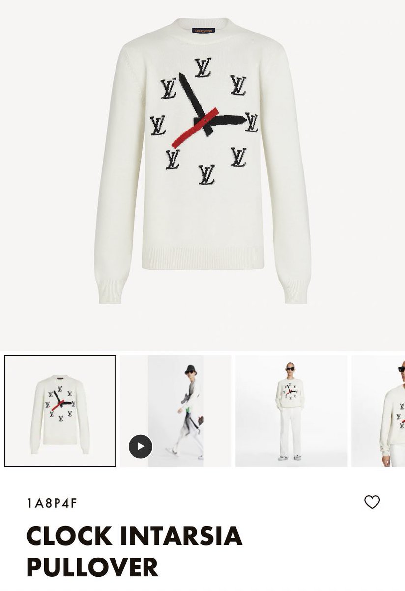 Jimin International  With You 💙 on X: [INFO] In the #LVMenF21 invitation  video, Jimin wears a Louis Vuitton Men 'Clock Intarsia Pullover that is  worth 1070 USD. Full info here