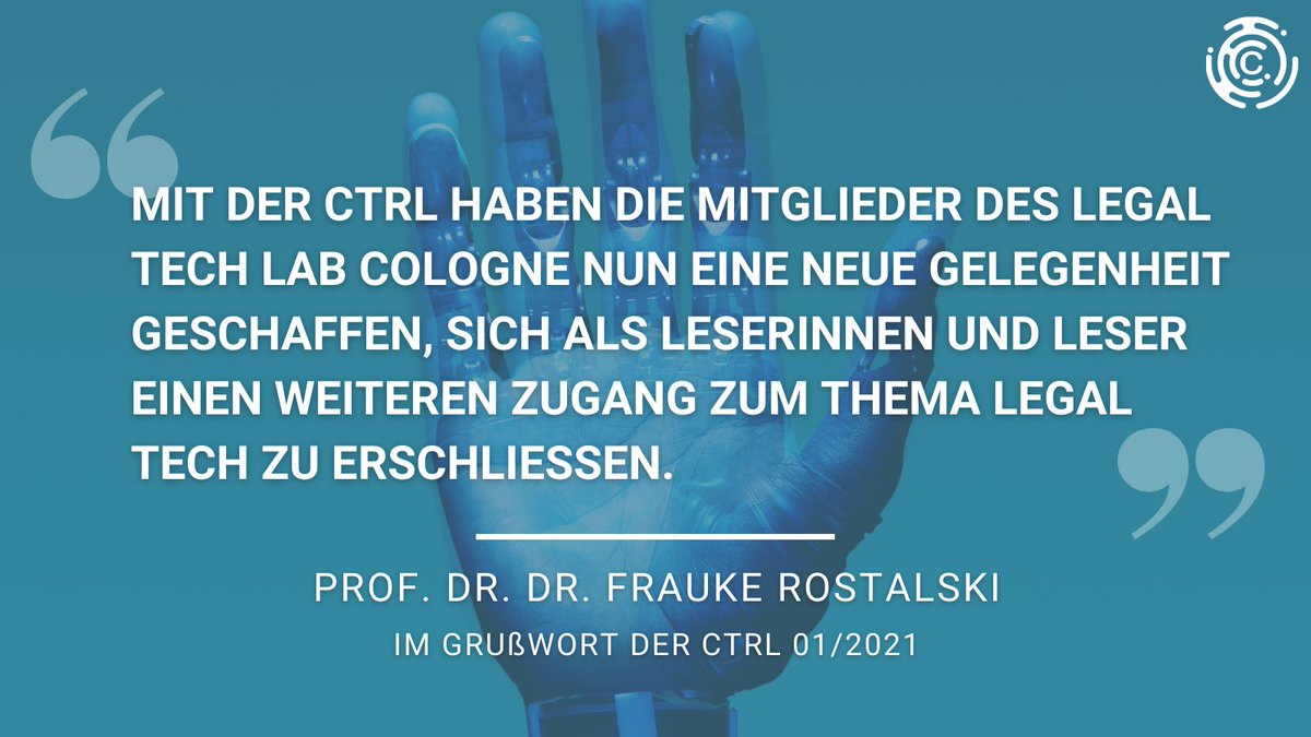 LegalTechCGN's tweet photo. Vielen Dank an @FraukeRostalski für die netten Worte im Grußwort!
Unser E-Paper befindet sich in den letzten Zügen! Mit der 🅲🆃🆁🅻 wollen wir sowohl den Einstieg als auch die Vertiefung in die Thematik rund um das Recht und die Digitalisierung ermöglichen.
#ctrl #legaltechlab https://t.co/hNVmgS1zH0