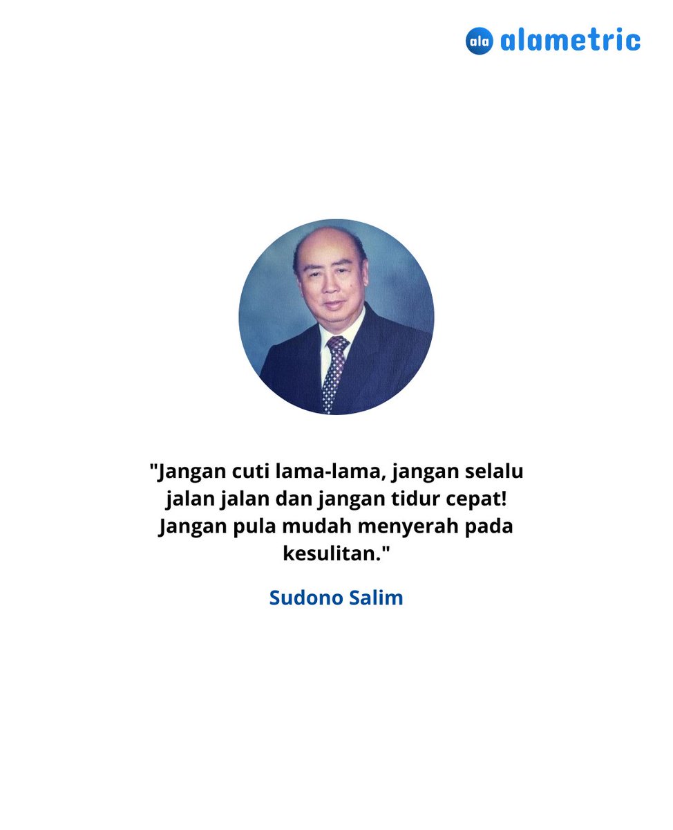 Alametriccom's tweet photo. Soedono Salim atau Liem Sioe Liong adalah seorang pengusaha Indonesia. Dia merupakan pendiri Salim Group. Kepemilikan Salim Group.

Yuk follow Alametric untuk hal menarik dan memberikan semangat terus buat kamu sob 😉

#alametriccom https://t.co/hG6uyrAxOG