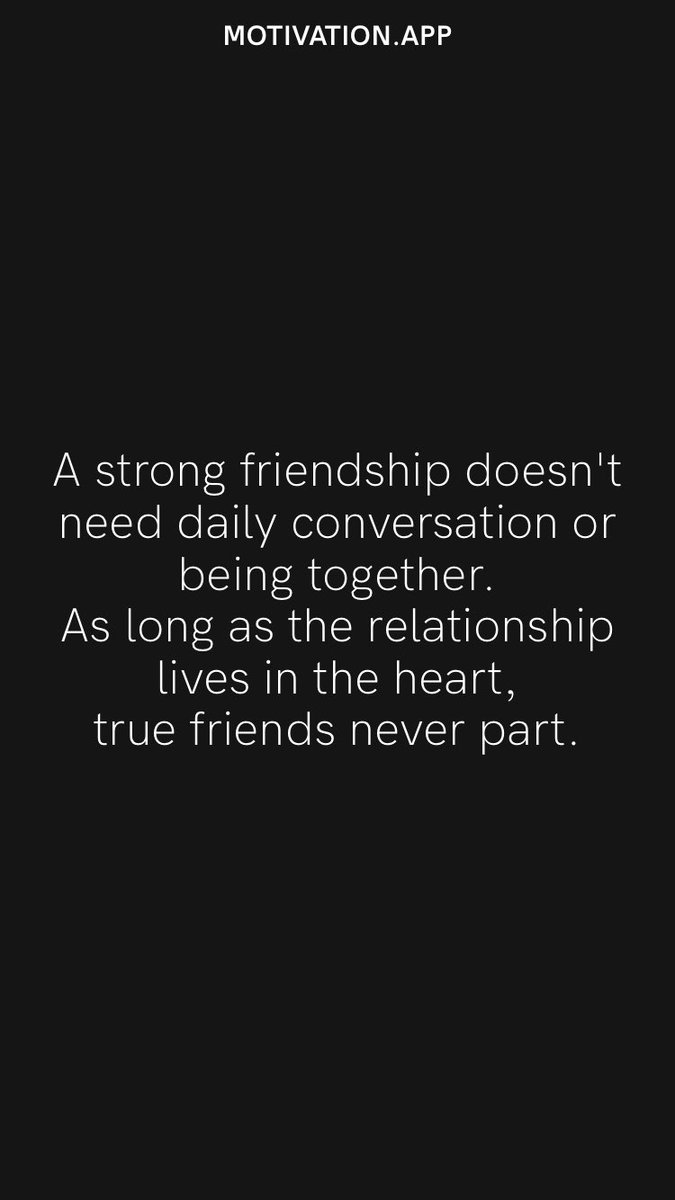 man_zanotti's tweet photo. A strong friendship doesn't need daily conversation or being together. As long as the relationship lives in the heart, true friends never part.
From @manzanotti https://t.co/L9NP314Zbu