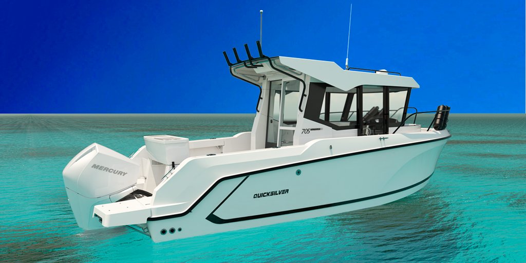 TouronNautica's tweet photo. Ya tenemos nuevo modelo para esta temporada, la 705 Pilothouse que se une a la popular gama de barcos para la pesca de Quicksilver. Es un barco ideal tanto para el que se inicia en la afición como para el pescador más experimentado.
#Novedad #705Pilothouse https://t.co/UbCUvSaj5n