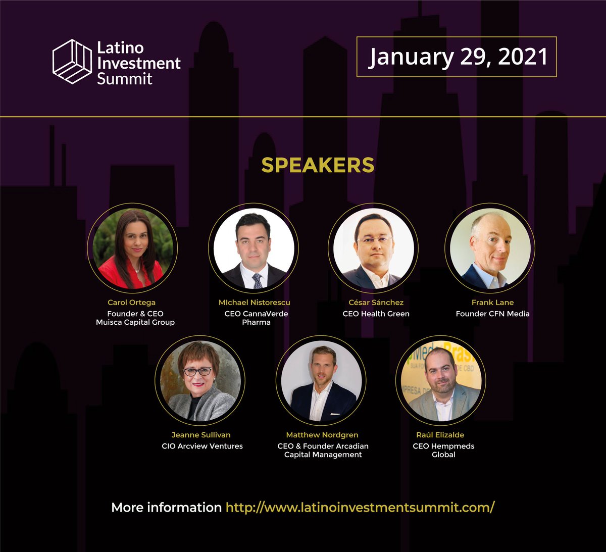 HealthGreensas's tweet photo. Our CEO Cesar Sanchez speaker in Latino Investment Summit - January 29, join us. https://t.co/WvMzMGIcX6

#investment
#cannabis #CBD https://t.co/Oo2VymGsT1