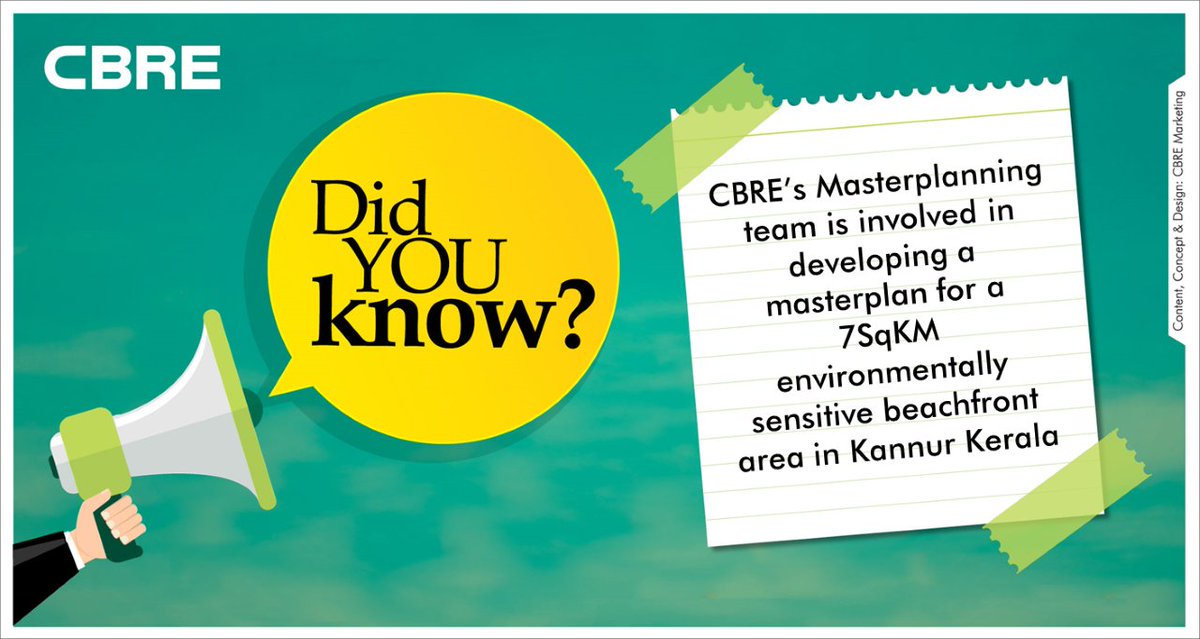 #CBREMasterplanning team comprises a team of handpicked professionals from world-renowned studios and top design institutes delivering across a large portfolio of Real Estate, Corporate and Industrial clientele.

Click here to know more: bit.ly/3f8cRfI

#CBREConsulting