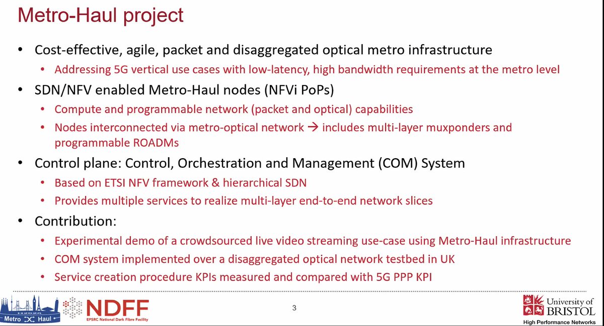 Smart Internet Lab (@bristol_smart) on Twitter photo Fantastic presentation from Dr Abubakar Siddique Muqaddas at today's <a href="/bristol_smart/">Smart Internet Lab</a> seminar on 'Field trial of multi-layer slicing over disaggregated optical networks enabling end-to-end crowdsourced video streaming' from the work carried out on the <a href="/MetroHaul/">Metro-Haul</a> project. Fantastic presentation from Dr Abubakar Siddique Muqaddas at today's <a href="/bristol_smart/">Smart Internet Lab</a> seminar on 'Field trial of multi-layer slicing over disaggregated optical networks enabling end-to-end crowdsourced video streaming' from the work carried out on the <a href="/MetroHaul/">Metro-Haul</a> project.