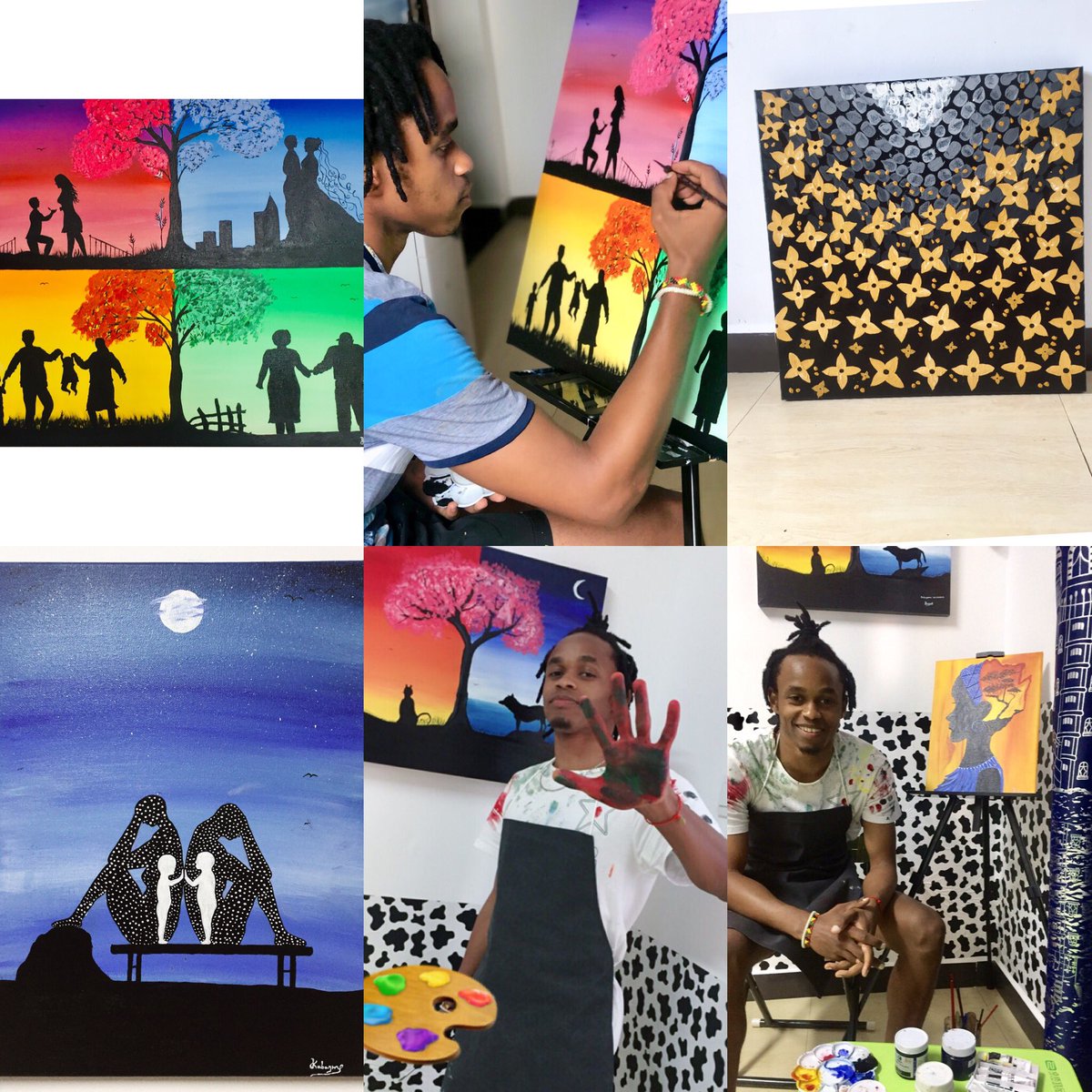 kabagemabenja's tweet photo. So far So good... all painting artwork I have painted in 2020😇😃 ‘nd give thanks to everyone who appreciate my paintings❤️

#art #painting #acrylic #art #Artist #acrylicpainting #artistsontwitter #drawing #paintings #paint #acryliccanvas #canvas #canvasart #painter https://t.co/V5ymiPWYFq