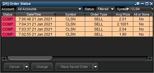 InvestorsLive's tweet photo. All out $CLSN idea from $1.0x's 

What a crazy move.

07:03:43 am InvestorsLive: sold more CLSN gapper

07:04:52 am InvestorsLive: all out CLSN 

Should be a great trader today ideally get some nice fade. https://t.co/r8HIPXqmU2