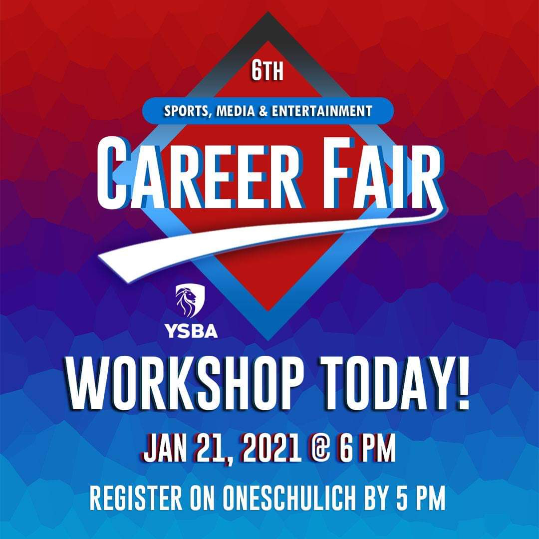 york_sba's tweet photo. YSBA's FREE Career Fair Workshop leading up to our flagship event is happening today at 6 PM! This is the BEST chance for you to get career tips and tricks, industry insights, and a head start. Get a head start on your career and #StartYourSeason🏆

Link in bio!! https://t.co/XjHxcdt50U