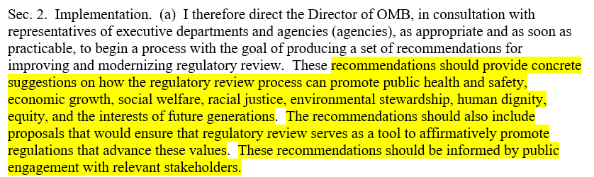 3. OMB to lead process to develop new recommendations