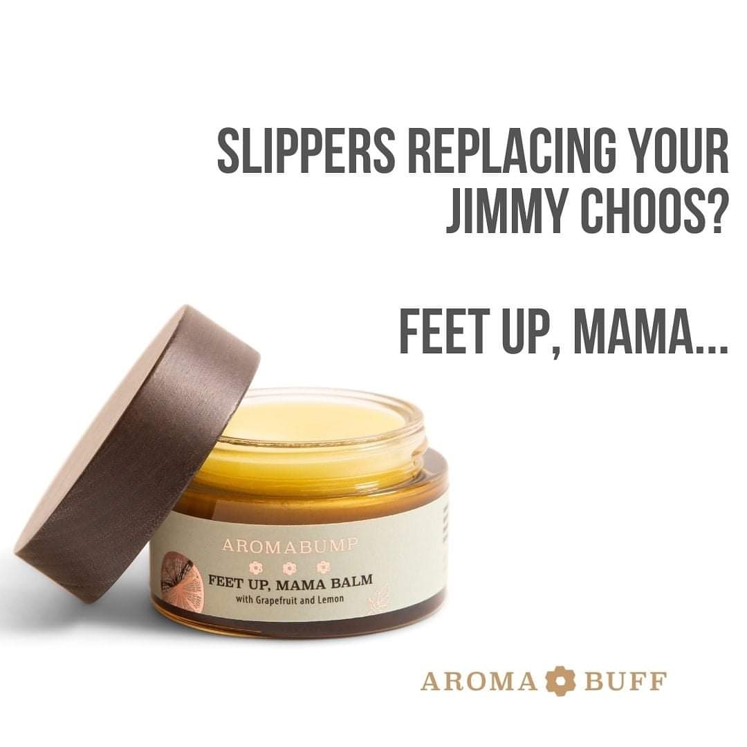 One of the joys that can happen in #pregnancy is that your feet &amp; legs can get tired, heavy &amp; swollen. Our Feet Up Mama Balm has been created to help refresh feet &amp; legs and to help move everyday excess fluid along, by rubbing and massaging the balm in. 
Bit.ly/2NoySNE