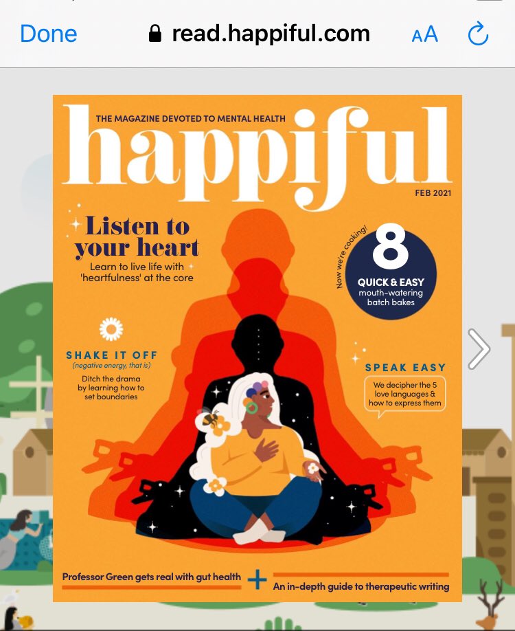 SusanHVeggies's tweet photo. February’s @happifulhq is full of fab thought provoking articles: mindful cooking and mood & food to name but two #nutritioncoach1 #mentalhealth #wellbeing #goodmood #happiful #magazine #mindfulness https://t.co/s7BGCX4Dgd
