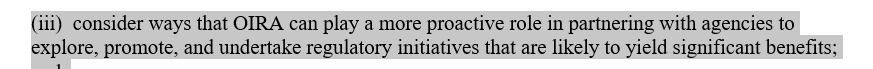 6. OIRA should find more ways to regulate?