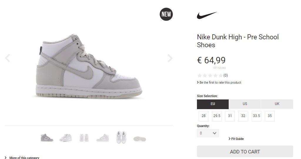 FRSHSneaks - Sneaker Alerts al Twitter: Checking out via Footlocker EU: PS Nike  Dunk High Vast Grey UK: https://t.co/cKm38AQIGX DE:  https://t.co/TChFkV3CW7 FR: https://t.co/icLyakReqD NL:  https://t.co/yhQwjhQYsZ https://t.co/7Y1iLeRv03 / Twitter