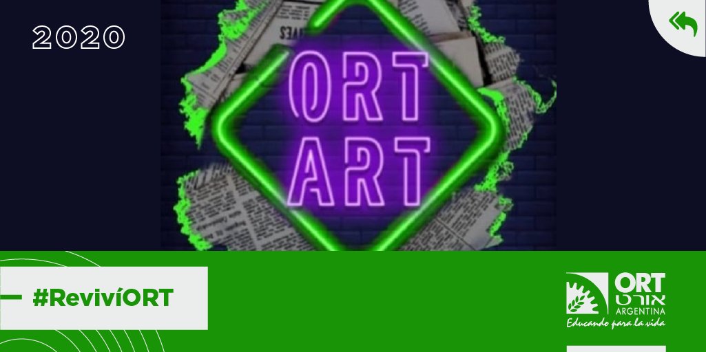 ORTArgentina's tweet photo. #RevivíORT 2020 🔙 > ¡A través de #ORTART celebramos la creatividad! 🤩
📌El festival anual de arte producido y organizado íntegramente por nuestros estudiantes de #ProducciónArtísticaORT incluyó más de 60 iniciativas. https://t.co/ICuBhMgq8W