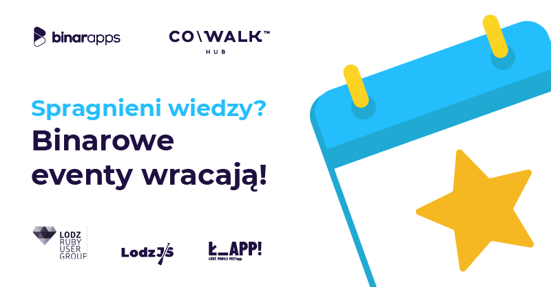 Wracamy z cyklicznymi wydarzeniami! Póki realia nie pozwalają na spotkania twarzą w twarz, będą to wydarzenia online. Przestrzeń dla naszych eventów niezmiennie zapewnia partner wszystkich wydarzeń, Co/Walk HUB. Otwieramy #CALLFORPAPERS na: #Ł_APP, #LRUG, #LodzJS
Zapraszamy! ✨