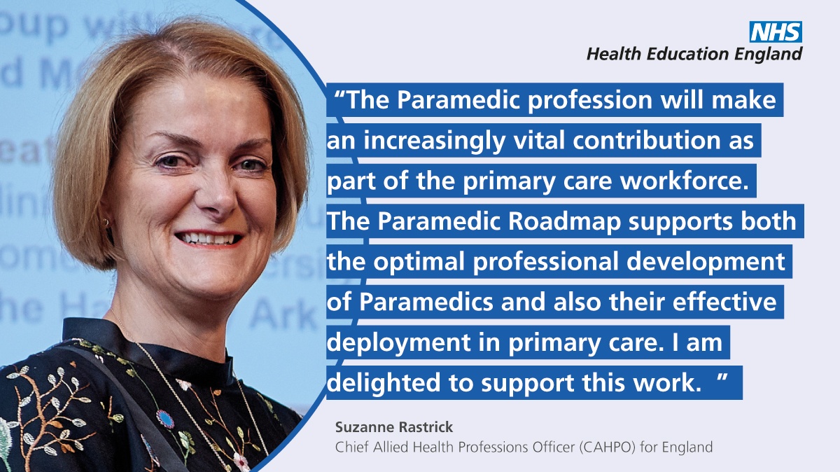 Today we launch a new roadmap for paramedic careers. It provides a clear educational pathway for paramedics who wish to work in primary care orlo.uk/933gI @SuzanneRastrick @BeverleyHarden @AmandaHensman @ParamedicsUK #FCP #AP #Paramedics #PrimaryCare