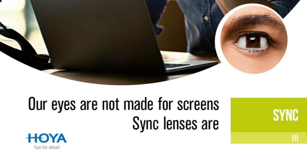 Hoya_UK's tweet photo. Our #SyncIII lenses are perfect for patients who use digital devices.
With a boost zone at the bottom of the lens, eye muscles won't have to work as hard to focus when looking at a screen.
Contact your Business Development manager or email marketing@hoya.co.uk to find out more. https://t.co/T1N3aTinAC