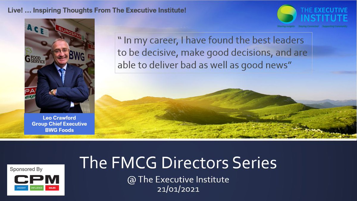 More words of wisdom from Leo Crawfoed at this morning's FMCG Directors event