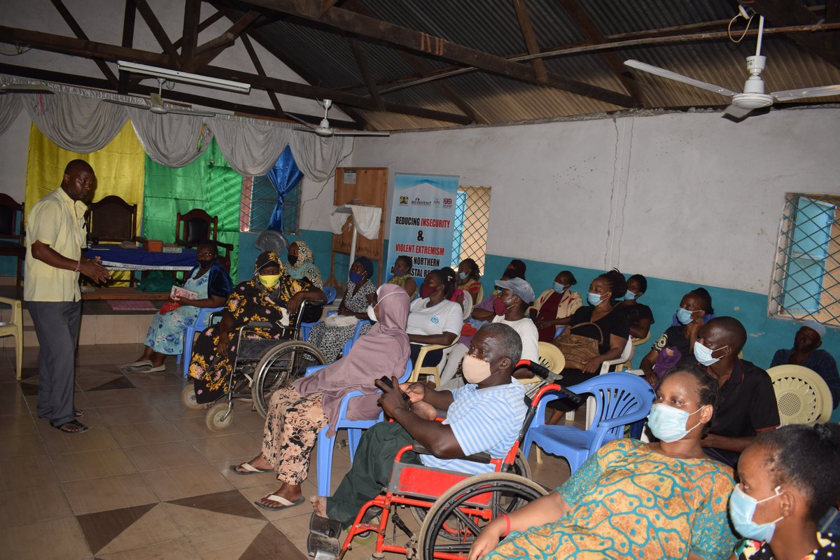 Ongoing Community Awareness Forum for People Living with Disability in Kisauni Sub County. PWDs are now more informed on their roles in peace &amp;security, stakeholders have embarked on the protection &amp; inclusion of PWDs in key community peace and security structures <a href="/ReinventKenya/">REINVENT Programme</a>