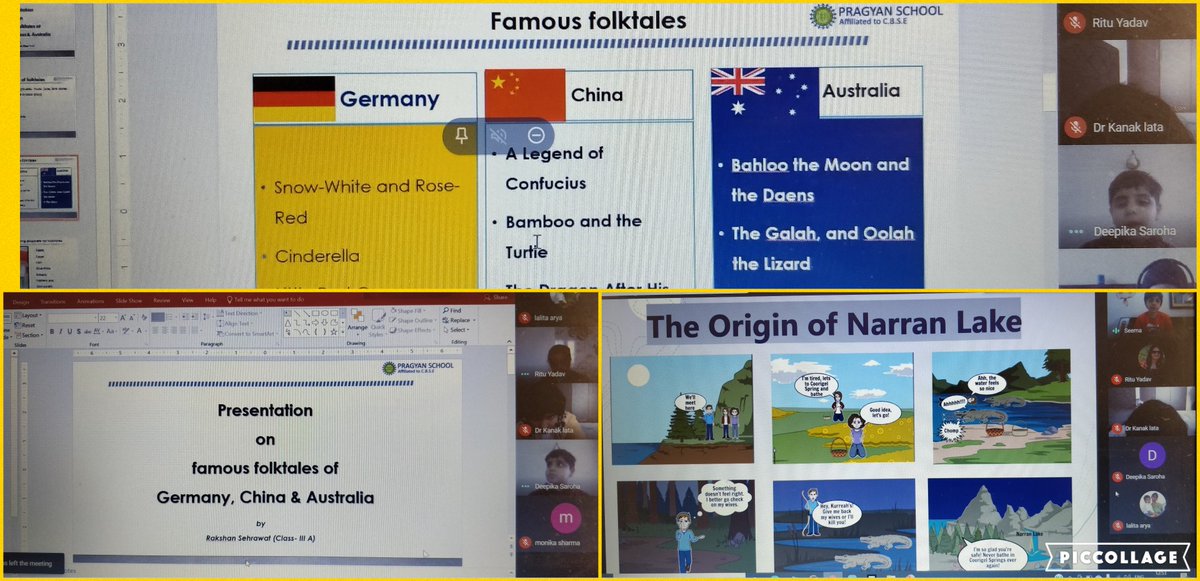 #ISA activity ‘The Tapestry of Folktales’ students of 3-5 researched, collected information about famous folktales of Meghalaya, Germany, China, Australia, Ukraine. PPTs by students shared on importance, materials used in making puppets, history, information on story-teller.