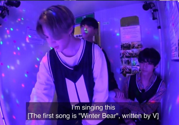 Jimin number 1 winter bear enthusiast cause his baby bear wrote it