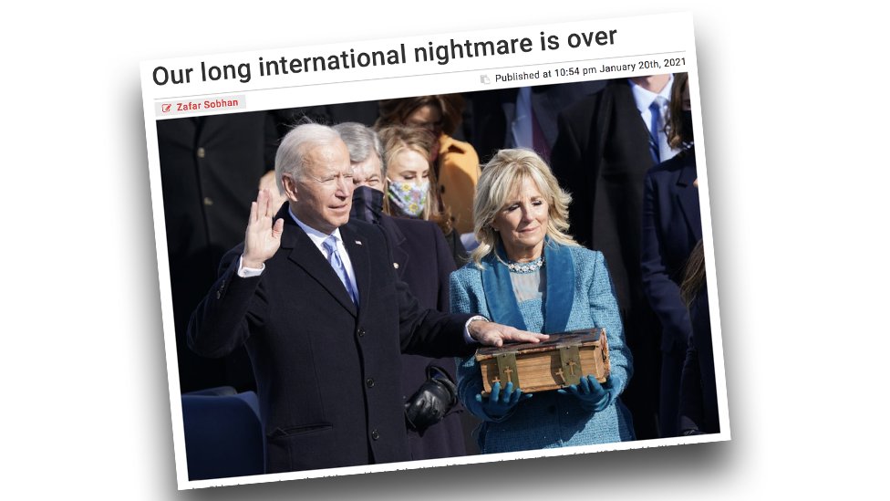 Commenting on Biden overturning Trump’s travel ban, Bangladesh’s Dhaka Tribune carried an editorial headlined: "Our long international nightmare is over."