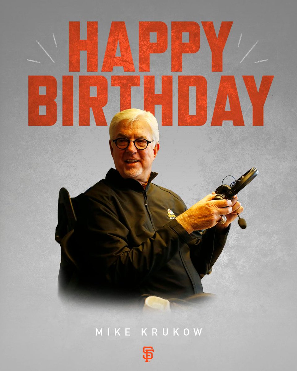 Happy Birthday to one of our favorite broadcasters, Mike Krukow! 🎉  #SFGiants, image size:960x1200