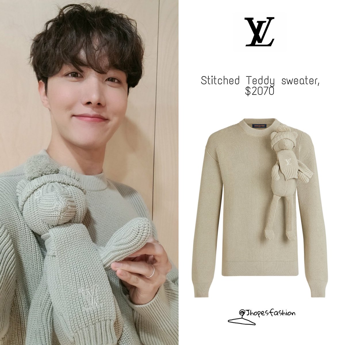 Bangtan Style⁷ (slow) on X: Twitter Post 201027 Hobi also wears LOUIS VUITTON  Silver Lockit Pendant ($730). #JHOPE @BTS_twt  / X