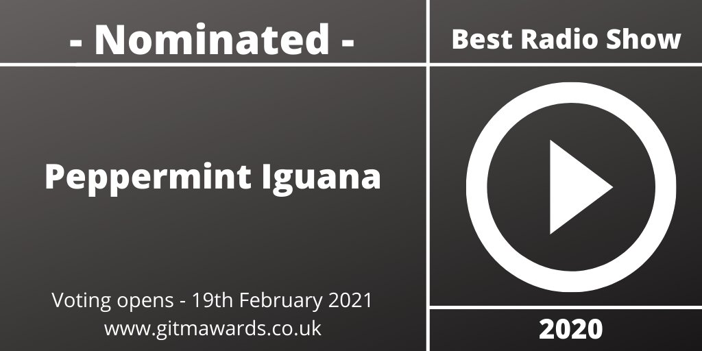 Congratulations to Peppermint Iguana - nominated for Best Radio Show for their support of unsigned musicians

#GITMAwards