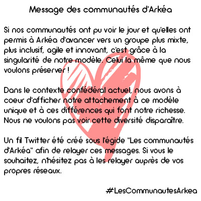 ArkeaLes's tweet image. [📢 Communiqué des Communautés ARKEA❤ ] ⤵