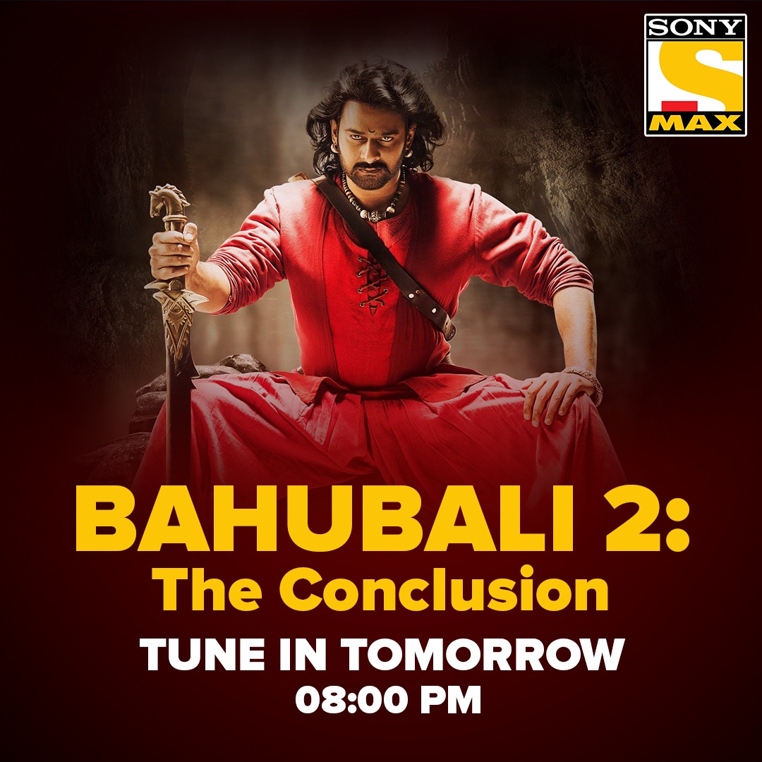 Sony MAX on X: Lene Devasena ka badla, aa raha hai uska beta! Watch  'Bahubali: The Conclusion', tomorrow at 8 PM, only on Sony MAX.  #BahubaliTheConclusionOnSonyMAX t.cozgvfHoH6mh  X