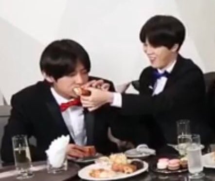 Jimins goal in life is to make sure taehyung is never hungry
