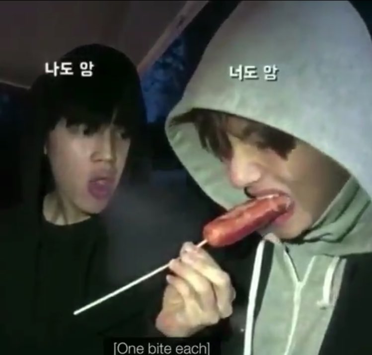 Jimins goal in life is to make sure taehyung is never hungry